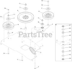 Toro 72028 (7500-D) - Toro 60" Z Master Zero-Turn Mower, Rear-Discharge Deck (SN: 416262337 - 416288793) Idler Mount Assembly No. 126-3271
