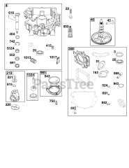Briggs & Stratton 40U877-0019-B1 - Briggs & Stratton Vertical Engine Crankcase Cover/Sump Group