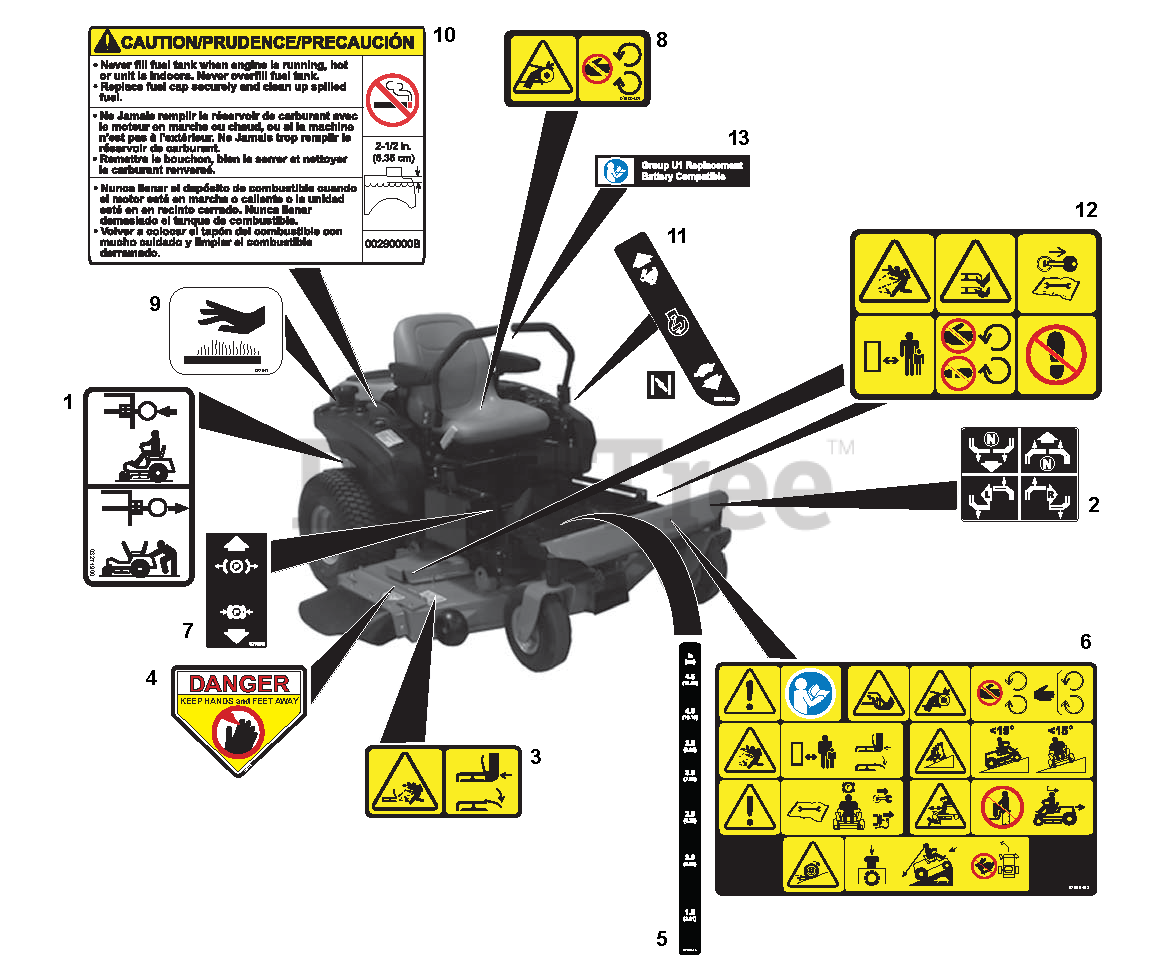 Gravely 915162 (ZT XL 48) - Gravely 48