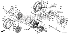 Honda EM4000SX AT1 (EBRC) - Honda Generator, Made in China (SN: EBRC-1000001 - EBRC-1499999) ROTOR@STATOR