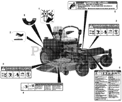 Gravely 991059 (PM 48Z) - Gravely Pro-Master 48" Zero-Turn Mower, 19hp Kawasaki (SN: 000101 & Above)
