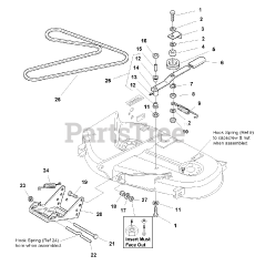 Simplicity 2690357 - Simplicity Regent 38" Lawn Tractor, 18hp 38" Mower Deck - Belt, Idler Arm &amp; Hitch Group