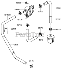 Toro 23208 G (STX-26) - Toro Stump Grinder (SN: 316000001 - 316999999) (2016) Fuel Tank and Valve Assembly