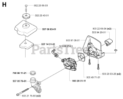 Husqvarna 326 RX - Husqvarna String Trimmer (SN: 20010900001 - 20020500000) CARBURETOR &amp; AIR FILTER