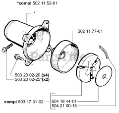 Husqvarna 245 - Husqvarna String Trimmer (2001-01) Clutch/Drum