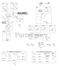 Briggs & Stratton 219907-0110-E1 - Briggs & Stratton Vertical Engine Carburetor, Fuel Supply, Kit - Carburetor Overhaul