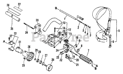 Echo SRM-3000 - Echo String Trimmer (SN: 034001 - 037500) Driveshaft,Throttle,Stop Switch,Handles,Clutch Housing,Harness