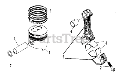 Simplicity 9518 (2097355) - Simplicity Compact Tractor, Diesel Piston &amp; Connecting Rod Group (3486I07)
