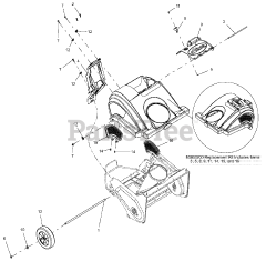 Ariens 938032 (SS 21 E) - Ariens Path-Pro 21" Single Stage Snow Blower, Ariens AX 208cc (SN: 000101 - 019999)