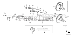 Honda GX390 UT2 PA2 (GCBCT) - Honda Engine, Made in Thailand (SN: GCBCT-1000001 - GCBCT-3485996) CAMSHAFT
