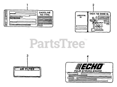 Echo TP-2000 - Echo Trash Pump Label