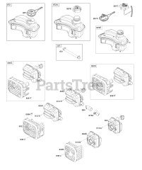 Briggs & Stratton 9P702-0010-F1 - Briggs & Stratton Vertical Engine Exhaust System, Fuel Supply