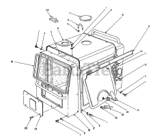 Toro 62040 (T 4000 D) - Toro Generator (SN: 008000001 - 008999999) (1988) Engine Cover Assembly