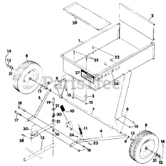 Gravely 38563 - Gravely Cart for 4-Wheel Tractor