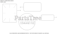 Kohler CH395-3260 - Kohler Command PRO Engine, Made for Fuzhou Longteng, 9.5hp, 7.1kW 12 Identification