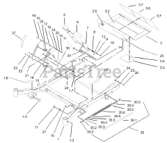 Toro 74225 (Z 253) - Toro 62" Z Master Zero-Turn Mower, Side-Discharge Deck (SN: 230006001 - 230999999) (2003) Front Frame Assembly