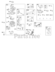 Briggs & Stratton 305447-3091-B5 - Briggs & Stratton Horizontal Engine Carburetor and Fuel Supply Group