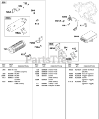 Briggs & Stratton 589447-0308-E2 - Briggs & Stratton Horizontal Engine Muffler, Ignition Module