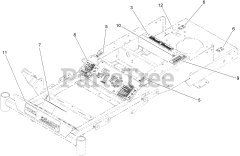 Toro 74409 (Z 340) - Toro 40" Z Master Zero-Turn Mower, Side-Discharge Deck (SN: 270000001 - 270000700) (2007) Frame Decal Assembly No. 112-3789
