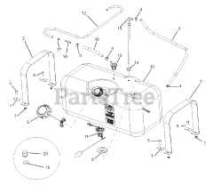 Ariens 996148 - Ariens Contractor 4WD Utility Vehicle, Subaru EH65 (SN: 020000 & Above) Fuel Tank