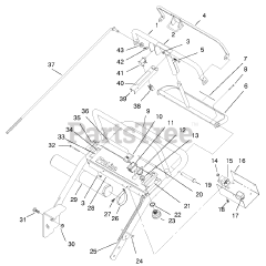 Toro 30182 - Toro ProLine Walk-Behind Mower, Gear Drive, 16hp (SN: 099000001 - 099999999) (1999) Handle  Control Panel Assembly