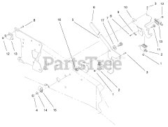 Toro 73471 (518 xi) - Toro Garden Tractor (SN: 000000001 - 000999999) (2000) Upper Parking Brake Assembly
