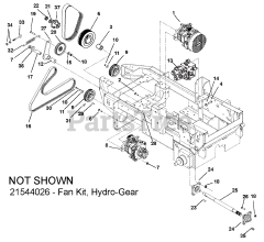 Gravely 990107 - Gravely Rapid XZ Zero-Turn Mower, 30hp Kohler (SN: 000101 & Above) Hydrostatic Pumps and Idlers
