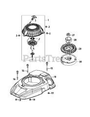 MTD 1X65CU - MTD Engine 1X65CU Flywheel &amp; Shroud