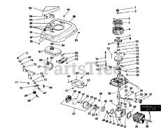 Lawn-Boy 5501 - Lawn-Boy Walk-Behind Mower (SN: 300000001 - 399999999) (1973) Engine, Magneto, Starter, And Carburetor Parts List Models Used On: 8229c