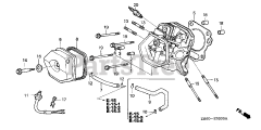 Honda GX390 K1 QWH2/A (GCAA) - Honda Engine, Made in Japan (SN: GCAA-3400001 - GCAA-9999999) CYLINDER HEAD