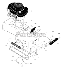 Murray EV3850x4NA - Murray Edger (2002) Engine Mount &amp; Blade Assembly