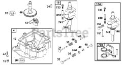 Briggs & Stratton 288702-1107-E1 - Briggs & Stratton Vertical Engine Sump, Crankshaft, Camshaft