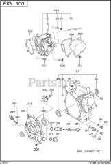 Subaru Robin EX210LD2012 (EX21) - Subaru Robin Engine 100 Crankcase