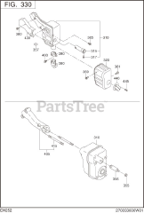 Subaru Robin EH252BS1000 (EH25-2) - Subaru Robin Engine 330 Intake &amp; Exhaust