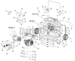 Husky HU 50011 B - Husky 5,000 Watt Portable Generator General Assembly