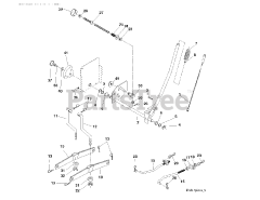 Jonsered LT 2217 CMA (960610239-00) - Jonsered Lawn Tractor (2009-01) MOWER LIFT / DECK LIFT