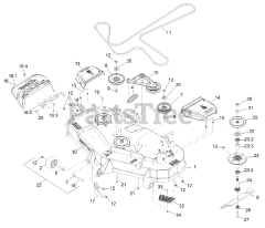 Exmark LZE751CKA524A2 - Exmark 52" Lazer Z E-Series Zero-Turn Mower, Kawasaki FX (SN: 404314159 - 406294344) (Rev B) (2019) Deck Assembly