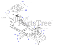 Craftsman 247.273410 (13BL78XT299) - Craftsman T1700 Lawn Tractor (2018) Frame