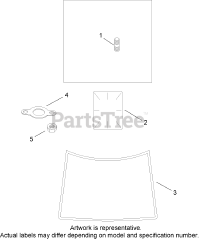 Toro 14AK81RK544 (GT 2300) - Toro Garden Tractor (SN: 1A186H30000 & Above) (2006) Exhaust Stud, Gasket and Decal Assembly Kohler SV735-0011