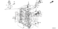 Honda BF250 A XXCA (BBJJ) - Honda Marine Engine, Made in Japan (SN: BBJJ-8000001 - BBJJ-9999999) CRANKCASE