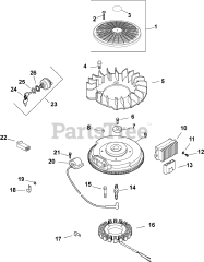 Kohler CH22-76501 - Kohler Command PRO Twin Engine, Basic Version, 22hp, 16.4kW Ignition/ Charging Group 5-24-386