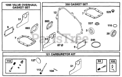 Briggs & Stratton 252707-0645-01 - Briggs & Stratton Vertical Engine Gasket Sets