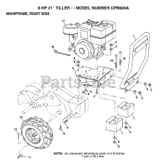 Central Park CP R800 A - Central Park Rear-Tine Tiller