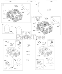 Briggs & Stratton 613777-0110-E1 - Briggs & Stratton Vertical Engine Cylinders, Sumps, Camshaft