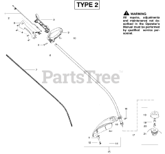 Weed Eater FL 26 - Weed Eater Featherlite String Trimmer, Type 2 (2009-03) Handle &amp; Controls - Type 2