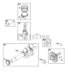 Briggs & Stratton 359447-0119-E1 - Briggs & Stratton Horizontal Engine Crankshaft Group