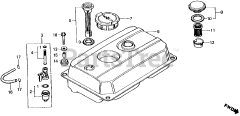 Honda EM2200 A (GE200) - Honda Generator, Made in Japan (SN: GE200-1000001 - GE200-9999999) FUEL TANK