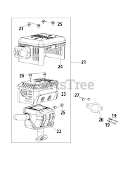 MTD 270-BU - MTD 208cc Engine 270-BU Muffler