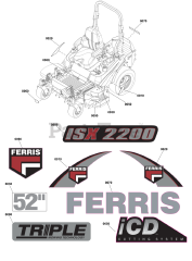 Ferris ISX 2200 (5902091) - Ferris ISX2200 Series 52" Zero-Turn Mower, 28hp Briggs & Stratton