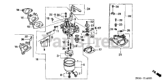Honda GX390 K1 QWH2/A (GCAA) - Honda Engine, Made in Japan (SN: GCAA-3400001 - GCAA-9999999) CARBURETOR (1)